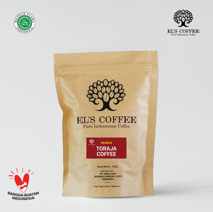 Roasted Beans Arabica Toraja EL'S COFFEE - Halal